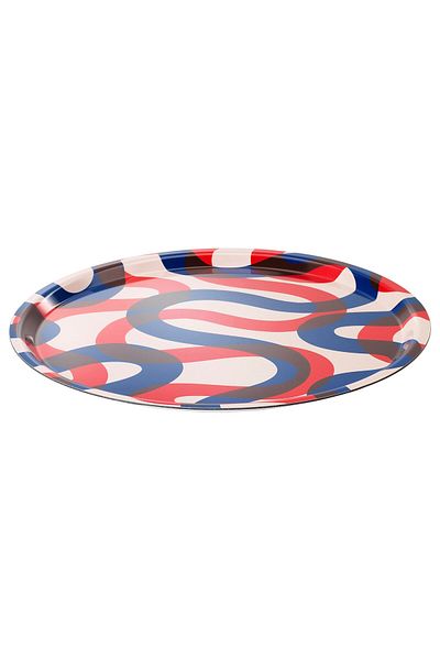 IKEA FRAMKALLA Tray, patterned, 43 cm