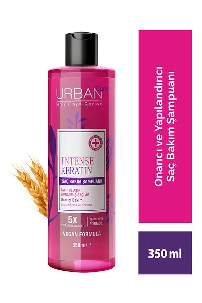 Urban Care Intense Keratin Intensive Damage Repair Hair Care Shampoo Vegan 350 ml