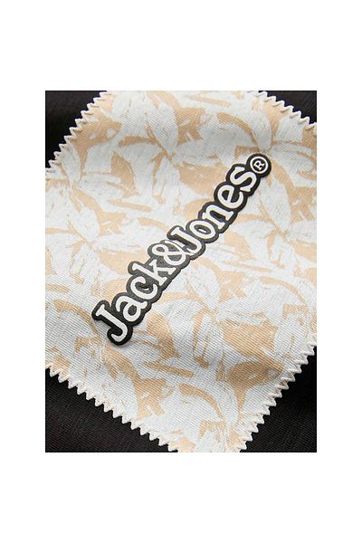 Jack & Jones Ανδρικό μαύρο μπλουζάκι Split Allover Print Branding (12272993-B)