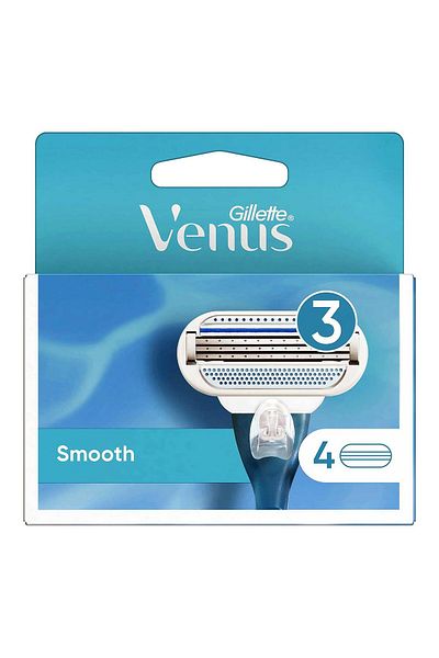 Gillette Venus Smooth Razor Blade 4 Pack Replacement - 2 Pcs
