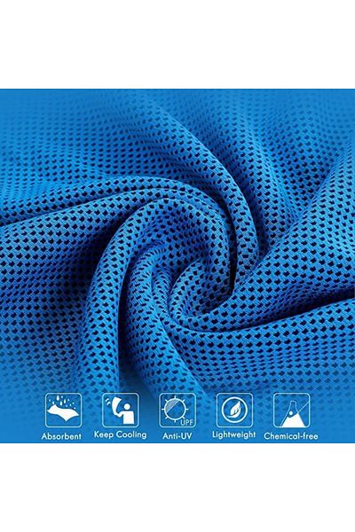 COOYA 4 Pack Cooling Towels (40"x12"), for Neck and Face,Microfiber,for Yoga, Sport, Running, Golf.