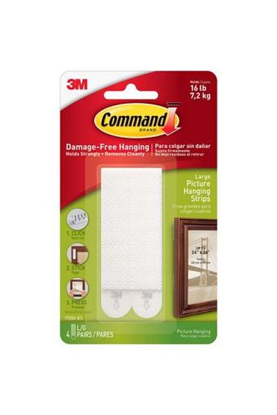 3M Command Picture & Frame Hanging Strips (Pack of 4, Large)