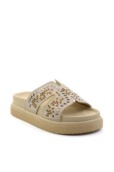 Bambi Beige Women's Slippers K 04429320187