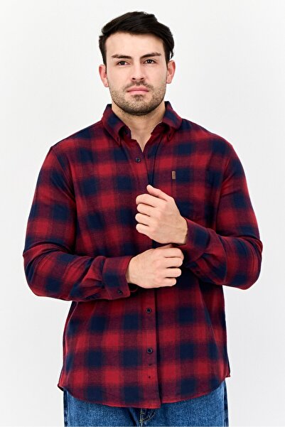 Chaps قميص رجالي كاجوال بأكمام طويلة وقصة عادية، متعدد الألوان