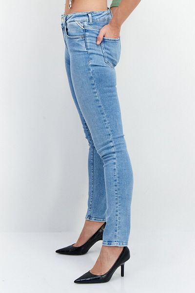 Replay Women Slim Fit Wash Stretchable Denim, Indigo