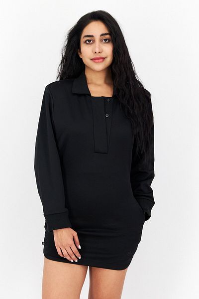 adidas Women Sportswear Fit Long Sleeve Outdoor Spacer Dress, Black