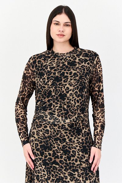 Kathy Ireland Women Animal Print Midi Dress, Multicolor