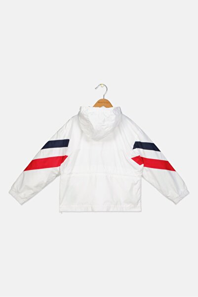 Tommy Hilfiger Kids Girl Printed Logo Jacket, White