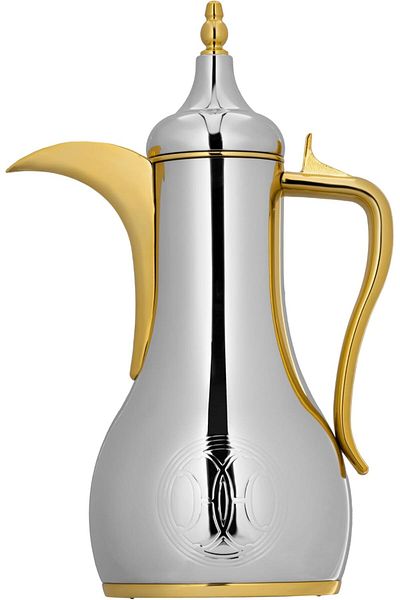 ALSAIF Coffee And Tea Vaccum Flask In Nickel/gold / Leak-proof And Keeps Drinks Hot 0.85 Liter