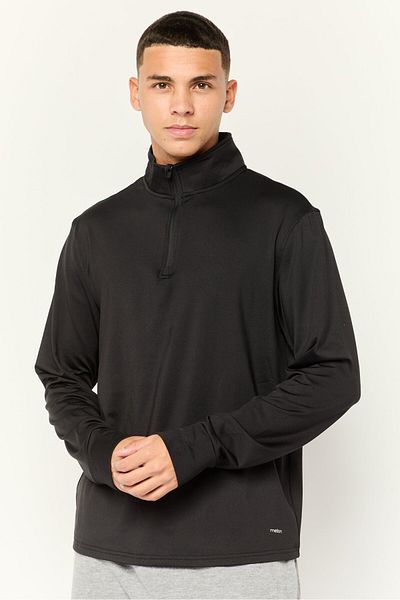 motion Men Sportswear Fit Long Sleeve Outdoor Sweatshirt, Black