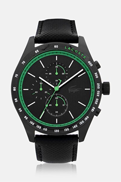 Lacoste Men 2011296 Round Analog Watch 44 mm, Black