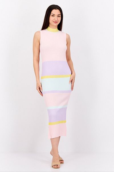 Esprit Women Textured Midi Dress, Multi Color