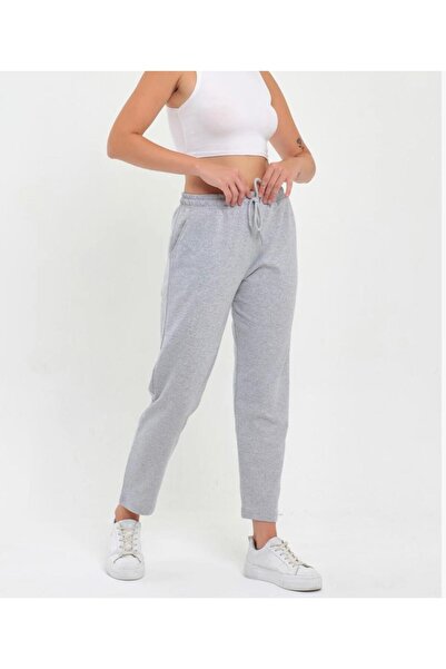 UYN SPORT Gri Jogger Paça Oversize Kalıp Rahat Giyim Eşofman Altı