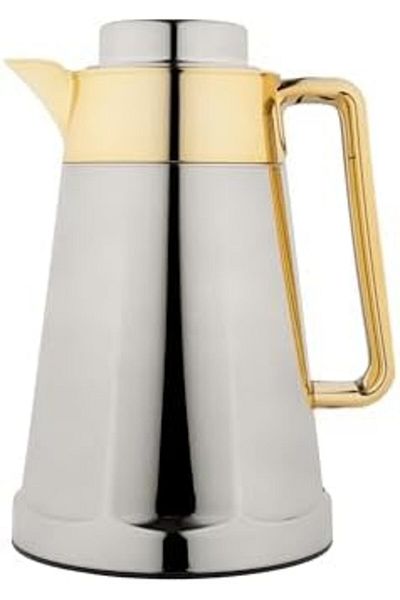 ALSAIF Coffee And Tea Vaccum Flask In Gold / Leak-proof And Keeps Drinks Hot 1 Liter