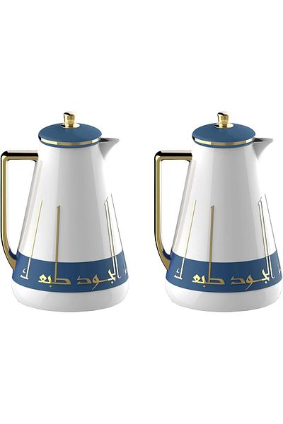ALSAIF Coffee And Tea Vaccum Flask Set In Multi-color / Leak-proof And Keeps Drinks Hot 1.0/1.0 Liter