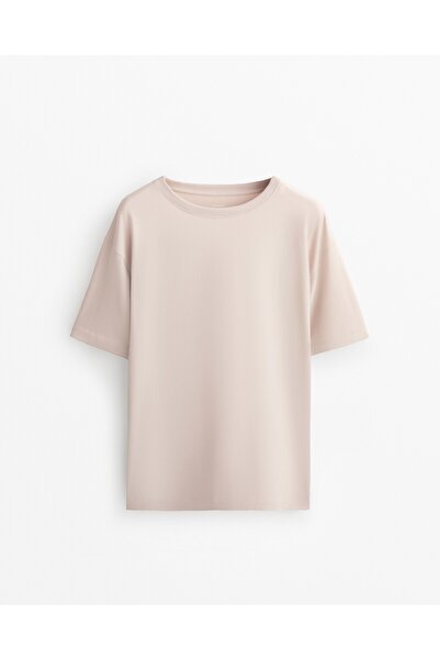 Oysho Short sleeve cotton blend T-shirt