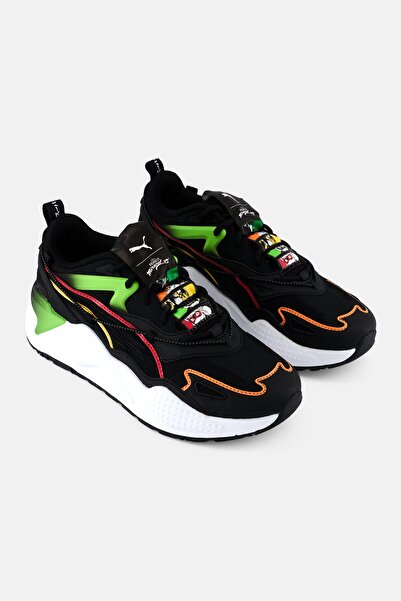 Puma حذاء خارجي برباط للفتيات من ميراكيولوس كيدز Rs X Efekt، أسود