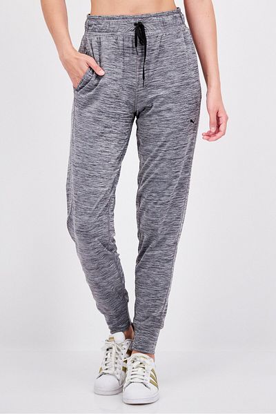 Puma Women Regular Fit Heather Training Track Pants, Grey