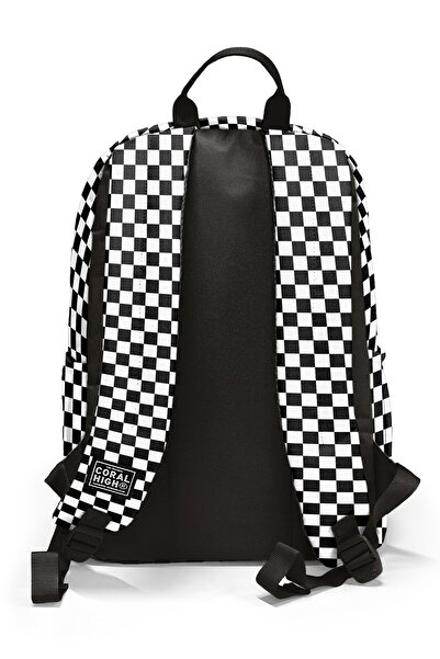 Coral High Siyah Beyaz Dama Desenli 3 lü Okul Çanta Seti SET0123677