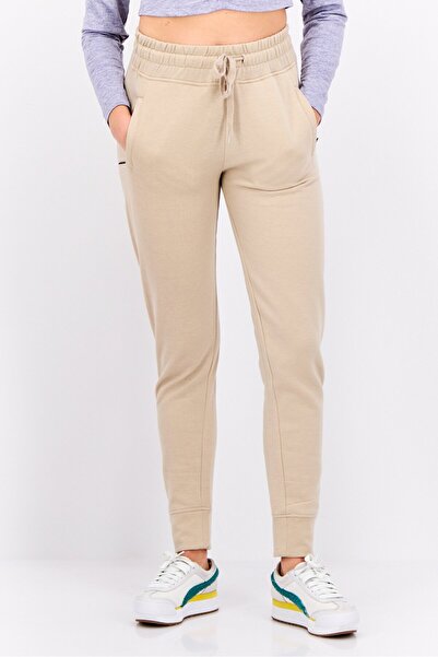 Hype بنطلون رياضي نسائي بقصّة عادية ورباط، لون بني