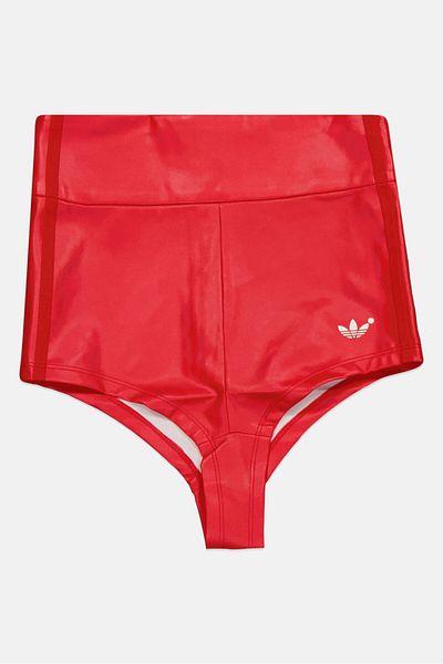 adidas Women Sportswear Fit Brand Logo Aerobics Shorts, Red