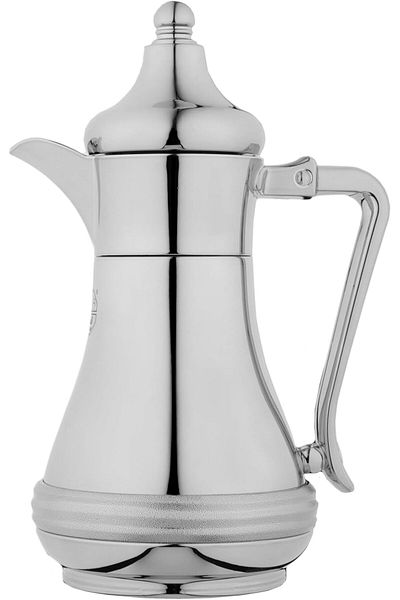 ALSAIF Tea Vaccum Flask Steel In Chrome / Leak-proof And Keeps Drinks Hot 0.6 Liter