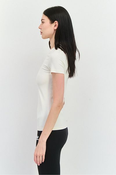 Puma Women Slim Fit Short Sleeves Outdoor Top, Off White