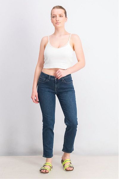 Guess Women Slim Fit Plain Stretchable Denim, Blue