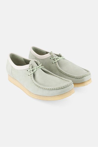 CLARKS Men Standard Wallabee Lace Up Casual Shoes, Green