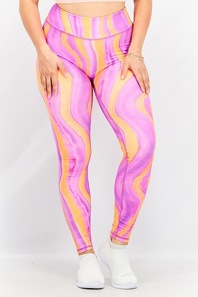 NA-KD Flow Women Pull On Abtract Print Tights, Multicolor