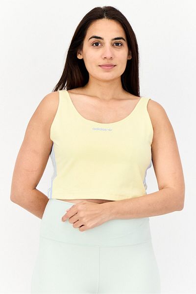 adidas Women Sportswear Fit Sleeveless Training Tank Top, Pale Yellow