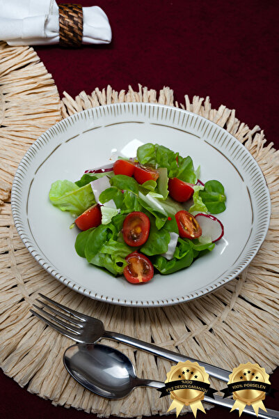 Heda Porselen Mimosa 23cm Set of 2 Porcelain Salad Plates