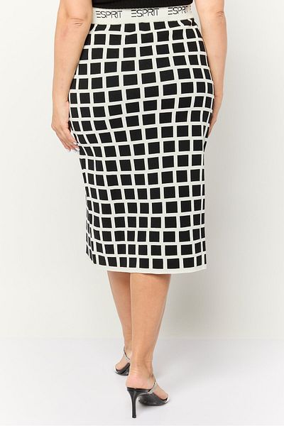 Esprit Women Checkered Midi Skirt, Multicolor