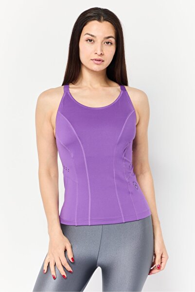 adidas تيشيرت رياضي نسائي بدون أكمام من ستيلا مكارتني، أرجواني