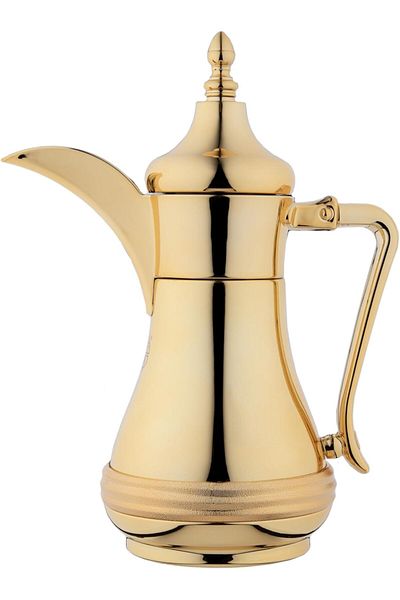ALSAIF Coffee Vaccum Flask Steel In Gold / Leak-proof And Keeps Drinks Hot 0.6 Liter