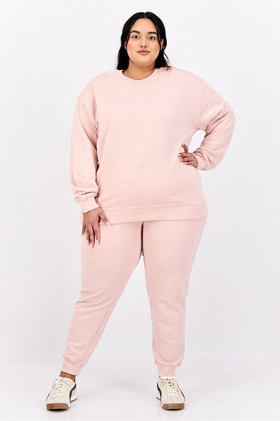 Champion Women Plus Size Long Sleeves Outdoor Sweatshirts, Pink