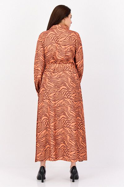 Kathy Ireland Women Animal Print Midi Dress, Brown