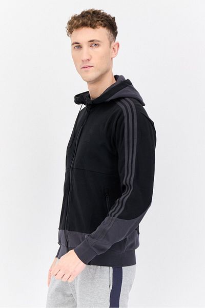 adidas Men Sportswear Fit Long Sleeve Outdoor Hoodie, Black