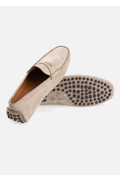 Boris Becker Noeva Stone Color Suede Loafer