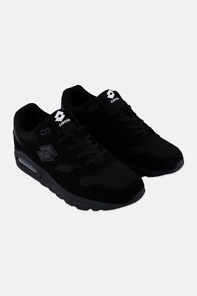 Lotto Men Six Lace Up Running Shoes, Black