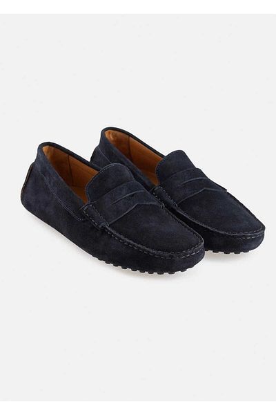 Boris Becker Noeva Navy Blue Color Suede Loafer