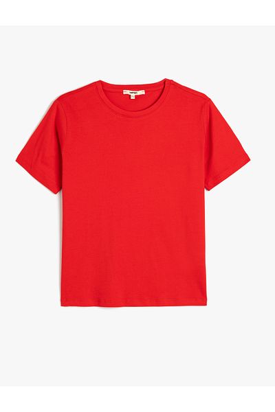 Koton Short Sleeve Crew Neck Cotton Basic T-Shirt