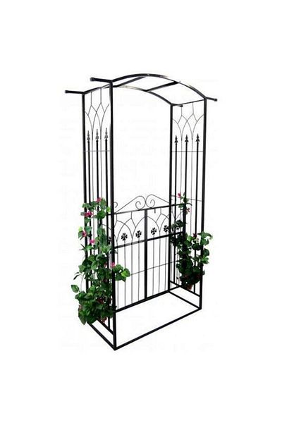 08 artvin gazozu Metal Arch, Pergola, For Garden, With Gate, 106x50x217 Cm