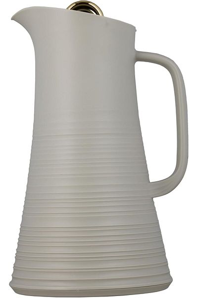 ALSAIF Deva Coffee And Tea Vaccum Flask In Grey/gold / Leak-proof And Keeps Drinks Hot 1 Liter