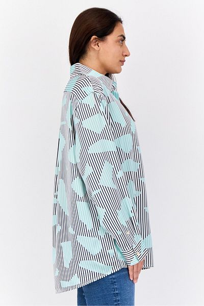 Esprit Women Regular Fit Allover Print Shirt, Multicolor