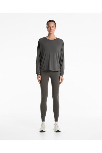 Oysho Modal blend open back T-shirt with tie