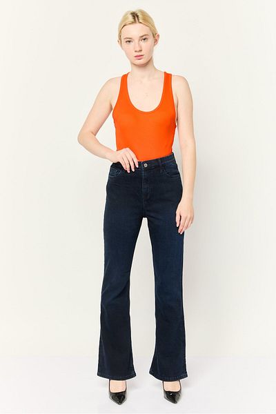 Esprit Women Bootcut Fit Solid Stretchable Jeans, Navy