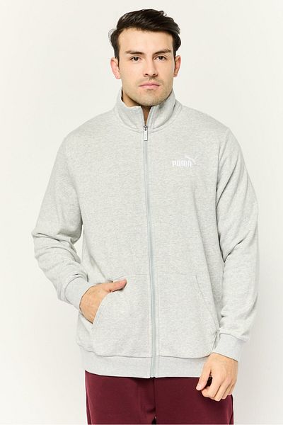 Puma Men Sportswear Fit Long Sleeve Outdoor Sweatshirt, Light Grey