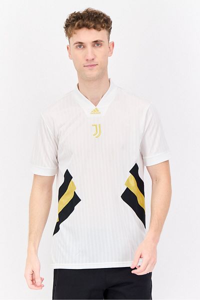 adidas Men Sportswear Fit Short Sleeves Juventus F C Jersey, White