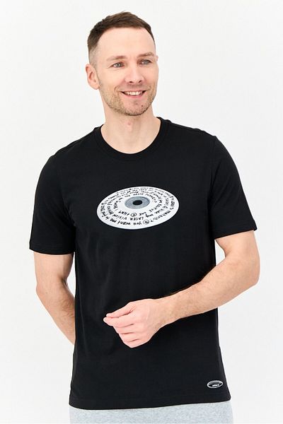 adidas Men Sportswear Fit Short Sleeves Outdoors T-shirt, Black